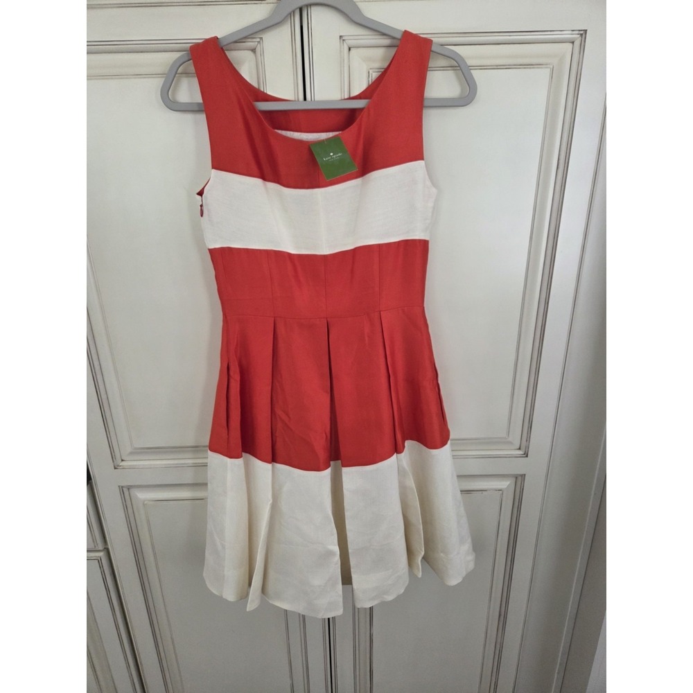 Kate Spade Fit And Flare Gayle Dress Women's 2 Pleated Classic Old Money